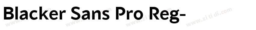 Blacker Sans Pro Reg字体转换